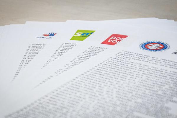 2020-as parlamenti választások: Az induló pártok és jelöltjei- Zoznam politických strán a kandidátov