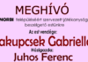 Jótékonysági beszélgető est Jakupcsek Gabriellával